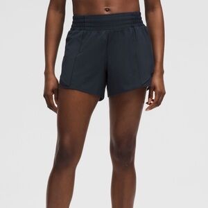 Lululemon Hotty Hot High-Rise Lined Short 4", True Navy, Size 6